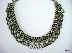 Vintage antique tribal old silver necklace choker traditional rajasthan jewelry
