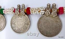 Vintage antique tribal old silver necklace coin pendant necklace jewelry