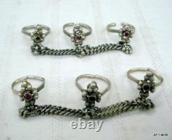Vintage antique tribal old silver toe rings traditional ethnic jewellery