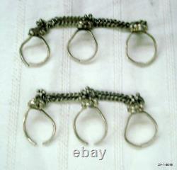 Vintage antique tribal old silver toe rings traditional ethnic jewellery