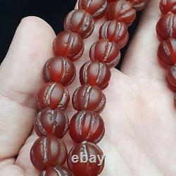 Vintage old beads antique Indo Tibetan Himalayan Tibetan carnelian necklace 12mm
