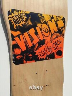 Vision Psycho Stick Old School Reissue Skateboard Deck Natural Stain New US Made