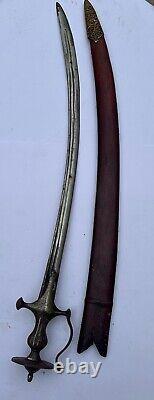 WOOTZ SABER Straight SWORD Antique Vintage Old Rare Collectible Period