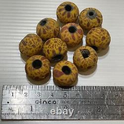 Wonderful Antique Unique Roman old ancient glass 10 beads