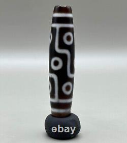 Wonderful Authentic Ancient Rare eyes Himalayan Tibetan old Dzi bead