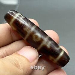 Wonderful Genuine Tibetan old Eyed Dzi Bead Amulet Eyes agate bead