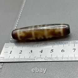 Wonderful Genuine Tibetan old Eyed Dzi Bead Amulet Eyes agate bead