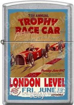 Zippo Old School 1950's Vintage Race Club Posters 8 Lighter Set Street Chrome