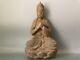 14 Statue De Kwan-yin En Bois Ancien Chinois Sculpté à La Main De Collection Vintage