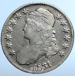 1831 P USA Aigle Liberté Antique VINTAGE VIEILLE Pièce de 50 cents en argent i111021