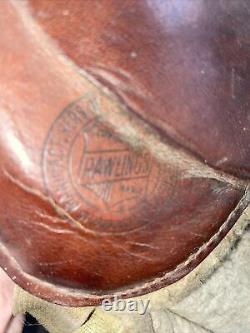 1900's Rare Killer Antique Football En Cuir Heisman Epaule Pads Vintage Old