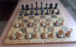 1950 Urss Soviet Vintage Tournoi D'échecs En Bois Rare Antique Vieux Russe