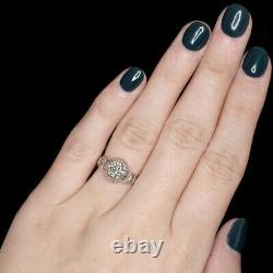 1.38ct Old Europeen Cut Diamond 18k Engagement Ring Art Deco Vintage Antique 1.5