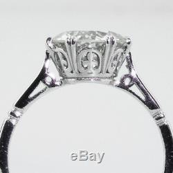 1,55 Ct Antique Vintage Ancien Engagement De Coupe De Diamant Européenne Bague En Platine