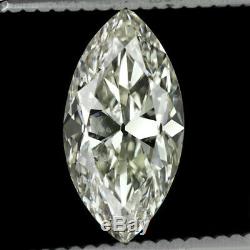 2.18ct Vintage Vieux Cut Marquise Diamant Certifié Je Antique Loose Si2 Mobilisation