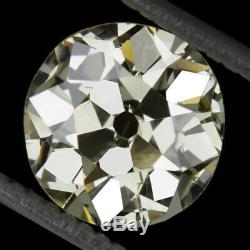 2.20ct Ancienne Mine Cut Diamond Round Europeen 8.2mm Vendu Vert 2ct Deco