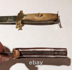 2 Daggers Antique Lot 2 Couteaux Hongrie 1930 Athame Rare Unique Vieux Couteau Vintage