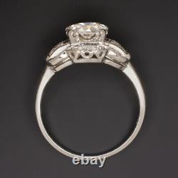 2ct Vintage Diamond Platinum Engagement Ring Old Europeen Cut Antique Art Deco