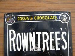 38275 Vieux Antiques Signes D'émail Vintage Shop Boîte Boîte De Boîte De Conserve De Cacao Rowntree Advert