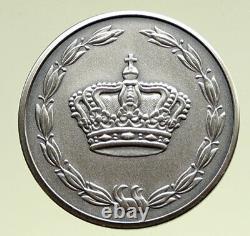 Allemagne Otto Von Bismarck Crown Seal Vieille Vieille Médaille D'argent Vintage I95149