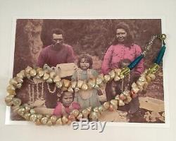 Ancien Collier De Coquillages Ancien Aborigène Australien D'époque Début Du Marché Touristique
