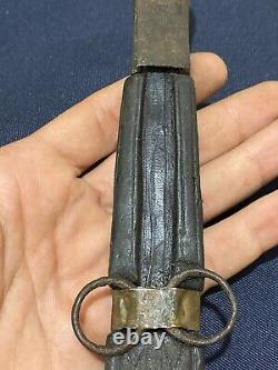 Ancien Millésime Dague Islamique Marocain Argent & Bronze Ancienne Épée De Jambiya Courbes
