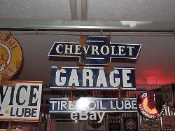 Ancien Style Antique Look Vintage Concessionnaire Chevy Signe Garage Signe Grand 3 Pièce