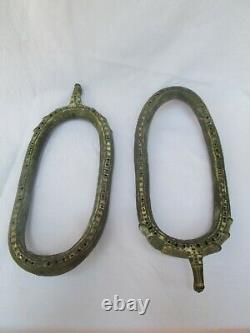 Ancien Vintage Ancien Collectable Rare Bracelet de cheville en laiton/bronze indien du 18e siècle