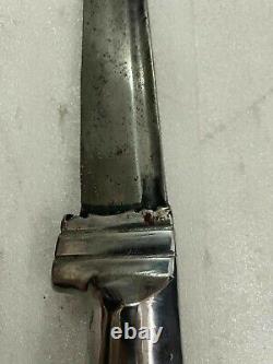 Ancien Vintage Dagger Wootz Vieux Rare Collectionnable Barasingha Hilt 14