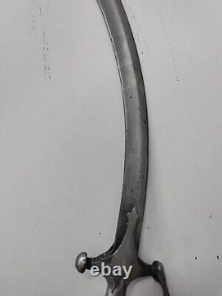Ancien Vintage Damas Épée Courbée Acier Au Carbone Fabriqué À La Main Vieux Rare Collectionnable