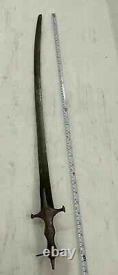 Ancien Vintage Sword Wootz Acier Pièce D'époque Faite À La Main Vieille Collection Rare