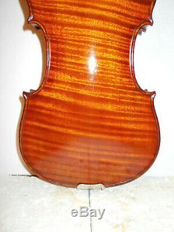 Ancien Vintage Wilkinowski Stradiuarius Vintage 1 Pc. Retour Pleine Grandeur Violon