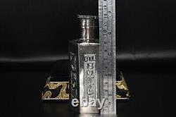 Ancien mélange de bouteille de parfum en argent antique, style vintage, vers le XIXe siècle.