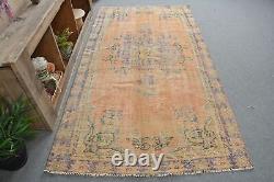 Ancien tapis, tapis turc, tapis vintage, tapis de zone 4,2x7,6 pieds, tapis Oushak, tapis de sol