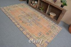 Ancien tapis, tapis turc, tapis vintage, tapis de zone 4,2x7,6 pieds, tapis Oushak, tapis de sol