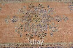 Ancien tapis, tapis turc, tapis vintage, tapis de zone 4,2x7,6 pieds, tapis Oushak, tapis de sol