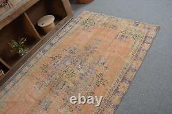 Ancien tapis, tapis turc, tapis vintage, tapis de zone 4,2x7,6 pieds, tapis Oushak, tapis de sol