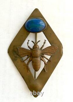 Ancienne Écharpe Art Nouveau/épingle De Selle/brooch Bee/insect/fly/bug Old C Fermoir