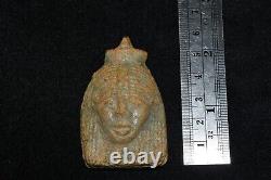 Ancienne Faïence Égyptienne Amulette De Déesse Vers 664-32 Av. J.-c.