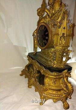 Ancienne Horloge De Table Antique Avec Prince Old & Rare