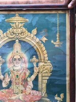Ancienne Vieille Imprimer Hindu Déesse Kollur Mookambika Seigneur Vishnu-shiva B32