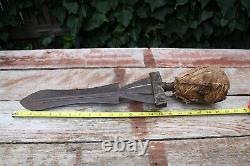 Ancienne Vintage Old Africa Africa African Congo Zaïre Ikul Kuba Short Sword Large Knife