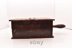 Ancienne boîte de vote maçonnique en bois avec des billes en bois - Antique, vintage, fraternelle