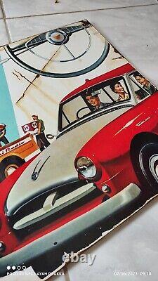 Ancienne publicité de panneau de style vintage antique pour le pick-up Toyopet Toyota.