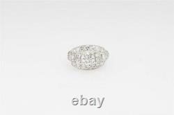 Antique 1920s $ 8000 2ct Vs H Old Euro Diamond Bande De Mariage Platinum