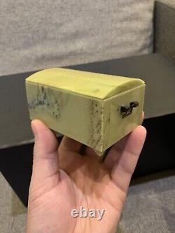 Antique, Ancienne boîte rare en néphrite verte (faite à la main) - Livraison gratuite