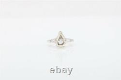 Antique Années 1920 $10,000 2ct Old Pear Cut Vs Diamond Platinum Wedding Ring Rare
