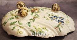 Antique Empty Pocket Shell Earthenware Angelo Minghetti Italie Emailled Old 19th