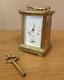 Antique Officier Horloge Matthew Norman Desk London Swiss Key Gild Rare Old 20th