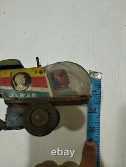 Antique Vinage Tin Toy Rare Old India Jai Jawan Helicopter Wind Up